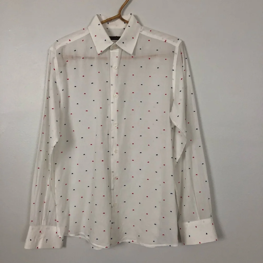 Adolfo Dominguez Long Sleeve Button Down Shirt 8.5 - Picture 1 of 8
